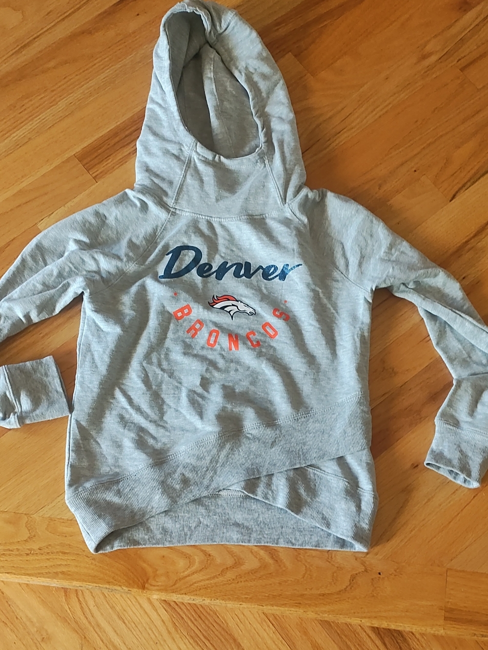 Denver Broncos Youth Gray Pullover Hoodie